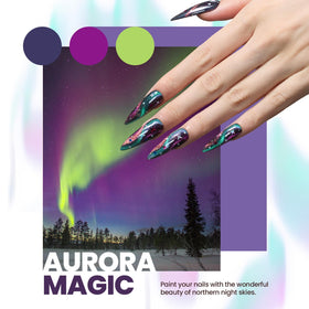 Nail art created using beetles Gel Nail Polish Kit