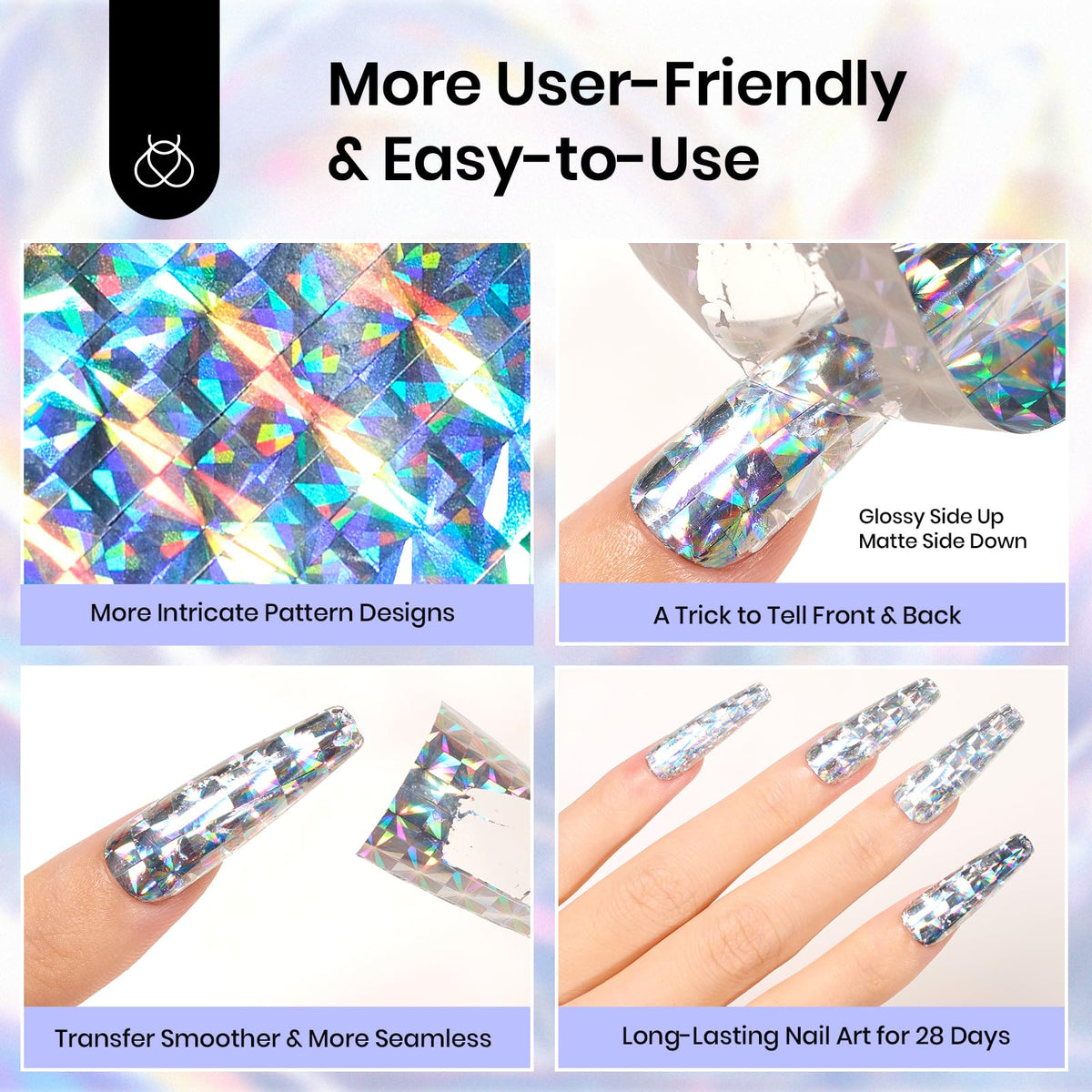 Nail art created using beetles Nail Foil Art Kit