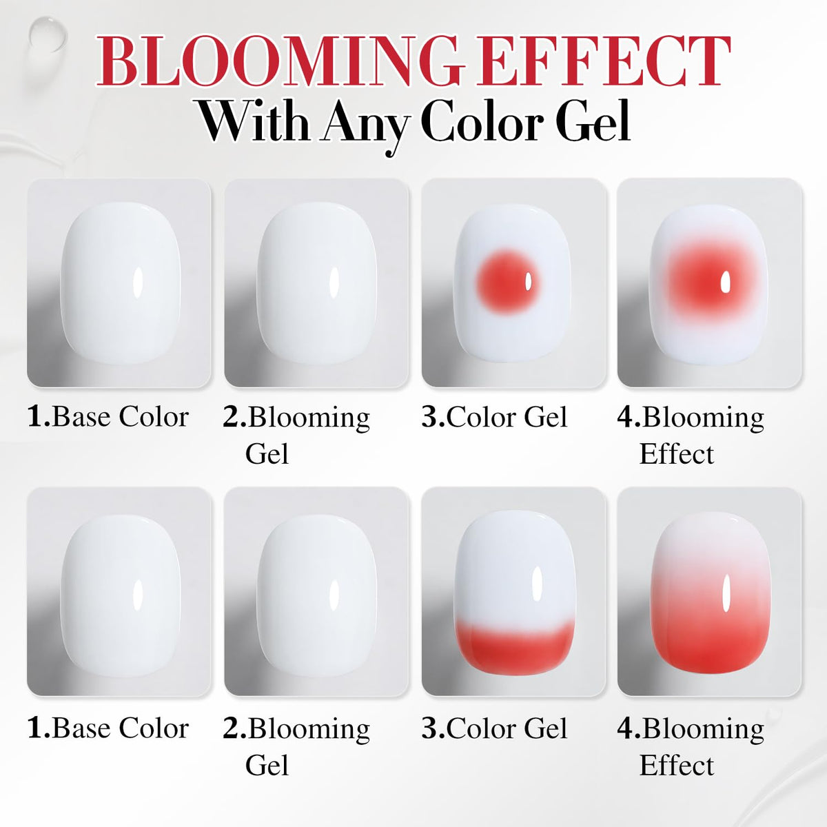 Nail art created using Double Rhythm blooming gel polish