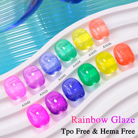 Nail art created using Double Rhythm Gel Polish Set