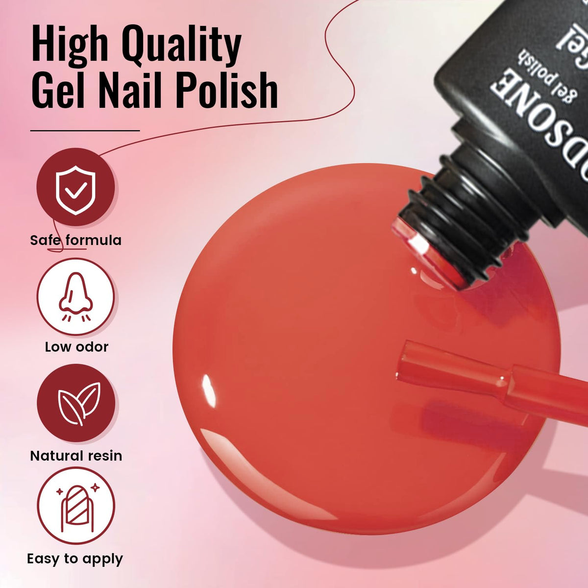 Nail art created using JODSONE Gel Nail Polish Kit