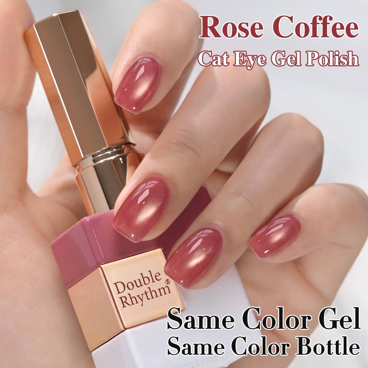 Nail art created with Double Rhythm Cat Eye Gel Polish