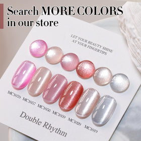Nail art created with Double Rhythm Cat Eye Gel Polish