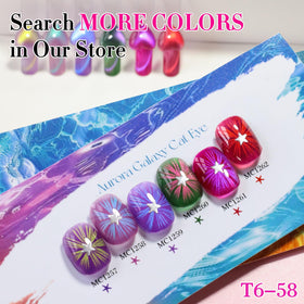 Nail art created with Double Rhythm Cat Eye Gel Polish