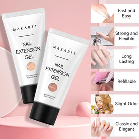 Nail art created with Makartt Poly Nail Gel Set