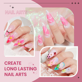 Nail art created with SUPWEE 3D Nail Gel