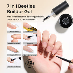 nail art design created with beetles gel set
