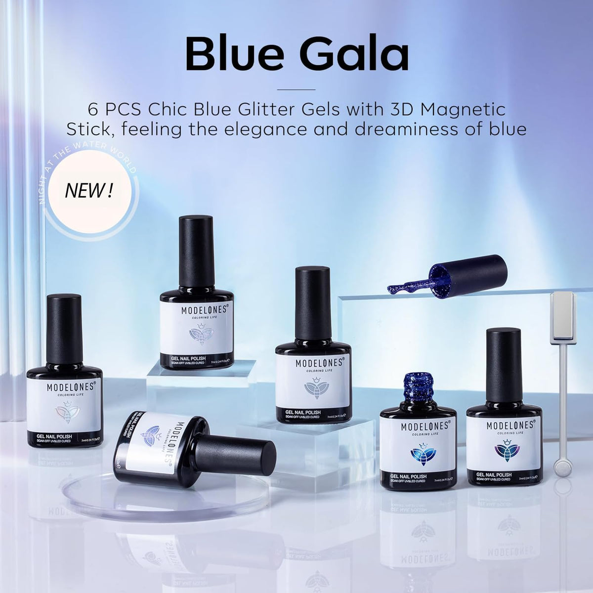 Nail art design created with modelones gel polish