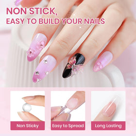 Nail art design created with SUPWEE 3D Sculpting Gel