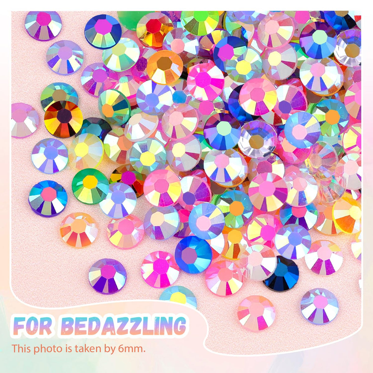 Nail art design featuring BELLEBOOST jelly rhinestones