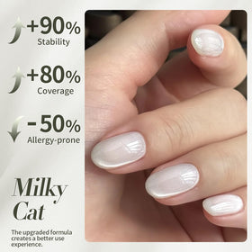 Nail art design using Born Pretty Cat Magnetic Eye Gel Nail Polish