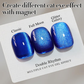 Nail art design using Double Rhythm Cat Eye Gel Polish