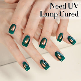 Nail art design using Double Rhythm Cat Eye Gel Polish