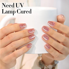 Nail art design using Double Rhythm Cat Eye Gel Polish