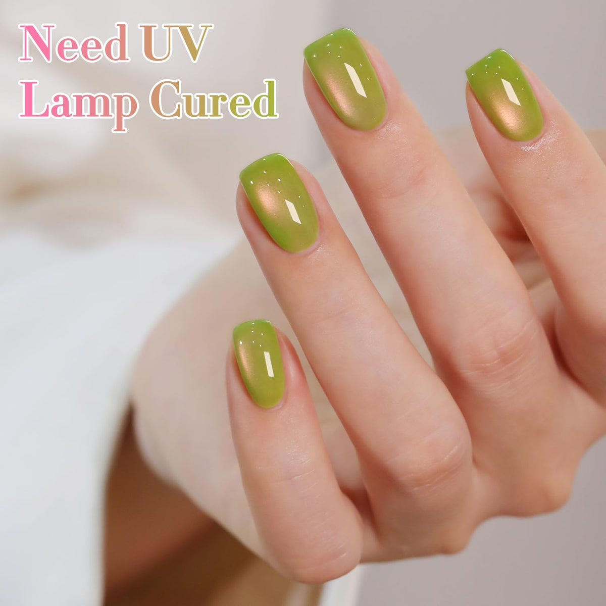 Nail art design using Double Rhythm Cat Eye Gel Polish