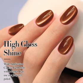 Nail art design using Double Rhythm Cat Eye Gel Polish on multiple nails