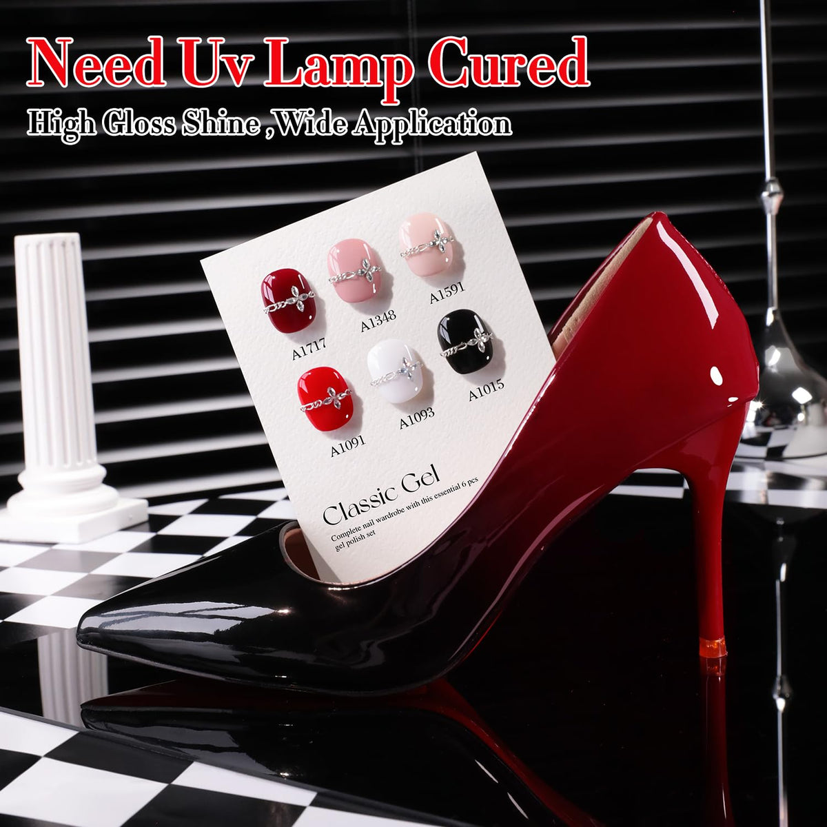Nail art design using Double Rhythm Gel Polish
