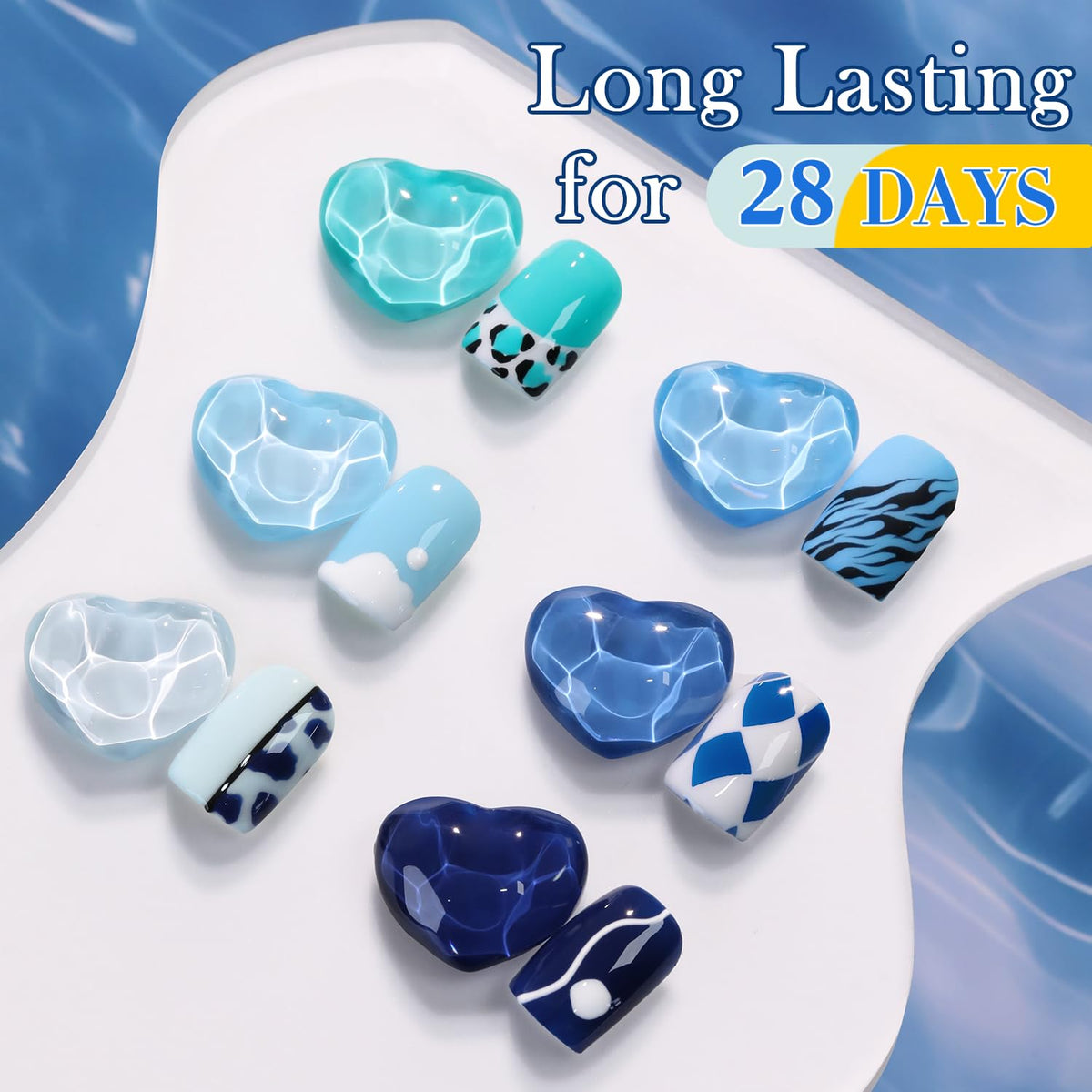 Nail art design using Double Rhythm Gel Polish set