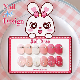 Nail art design using Double Rhythm Gel Polish Set