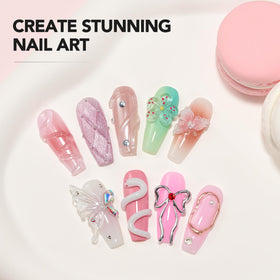 Nail art design using GAOY 3D Sculpting Gel