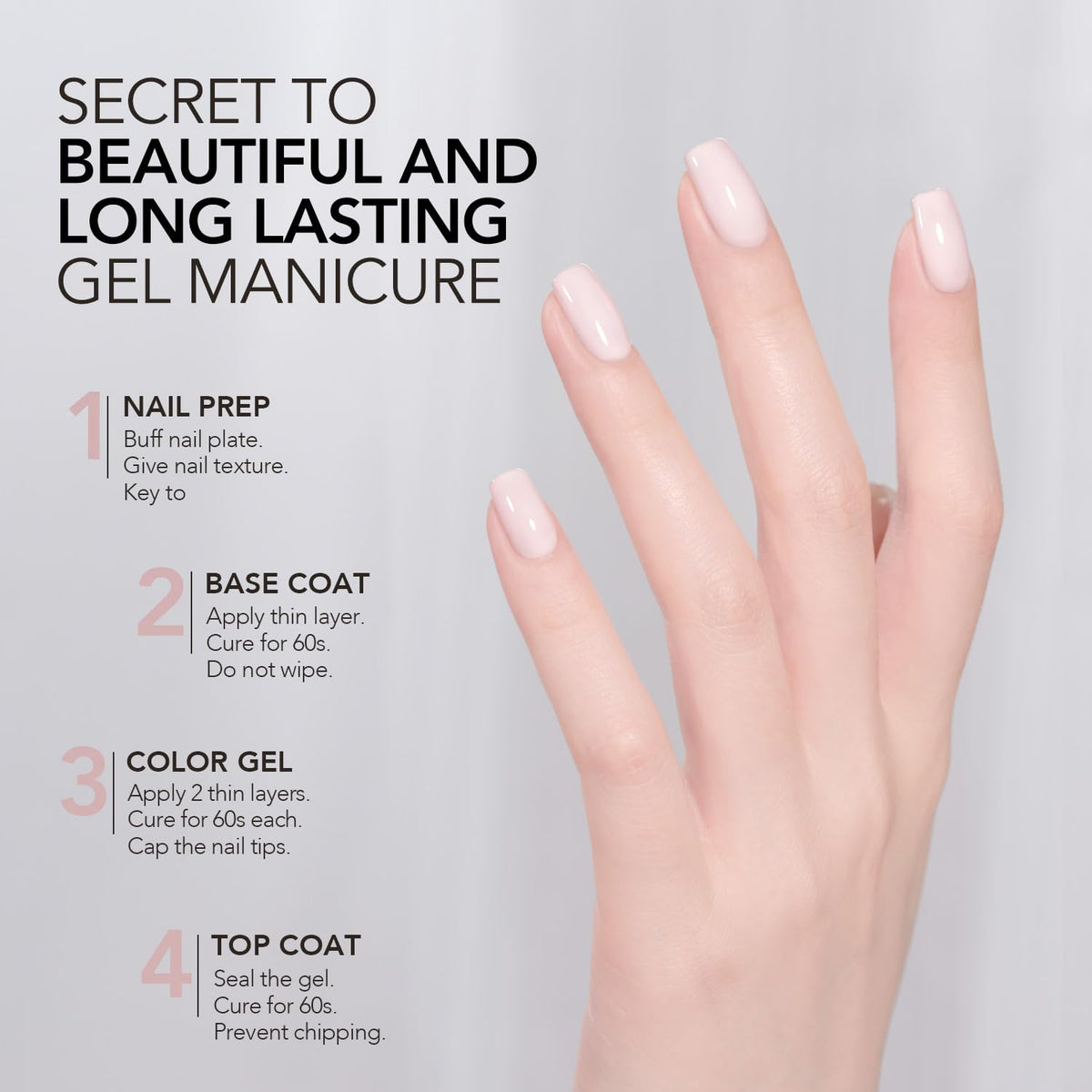 Nail art design using GAOY Pink Gel Nail Polish