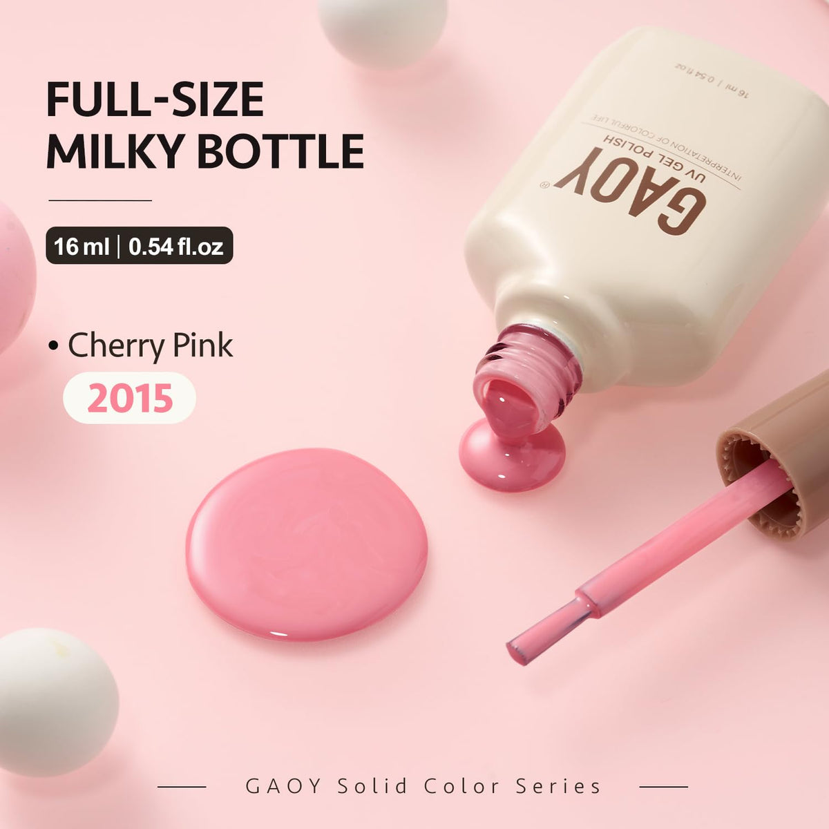 Nail art design using GAOY Pink Gel Nail Polish
