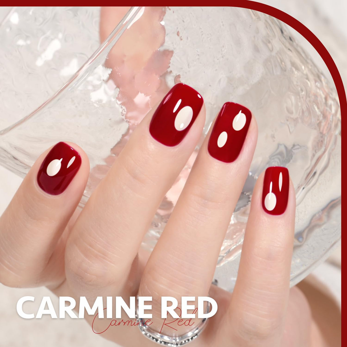 Nail art design using GAOY Red Gel Nail Polish