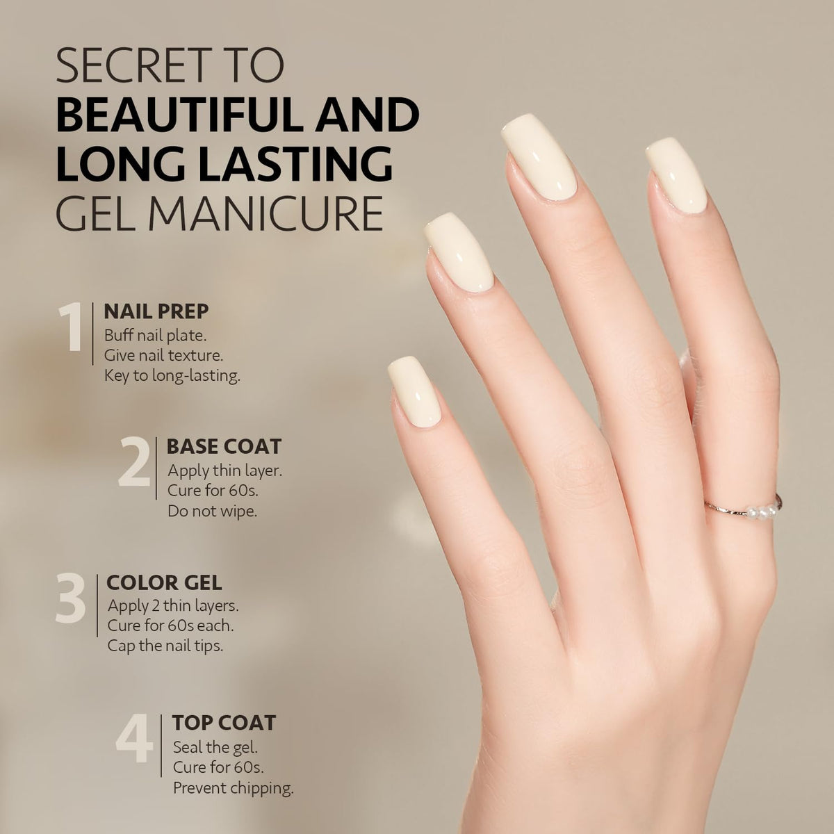 Nail art design using GAOY White Gel Nail Polish