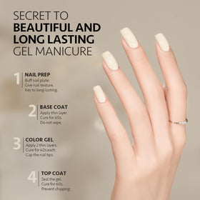 Nail art design using GAOY White Gel Nail Polish
