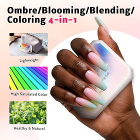 Nail art design using Karroy Ombre Gel Polish