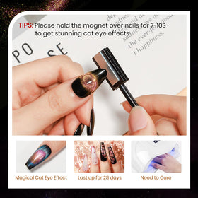 Nail art design using SUPWEE Cat Eye Gel Polish