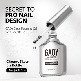 Nail art designs created with GAOY Nail Blooming Gel