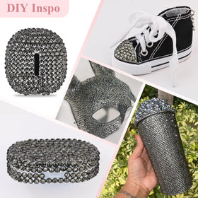 Nail art featuring BELLEBOOST Black Diamond rhinestones