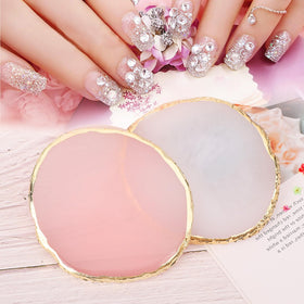 Nail art palette set with paint and brushes