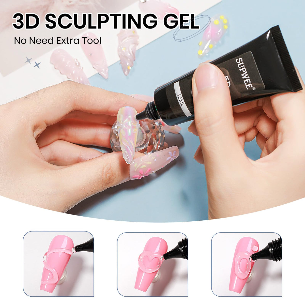 Nail Art Pens included in SUPWEE Gel Nail Art Set