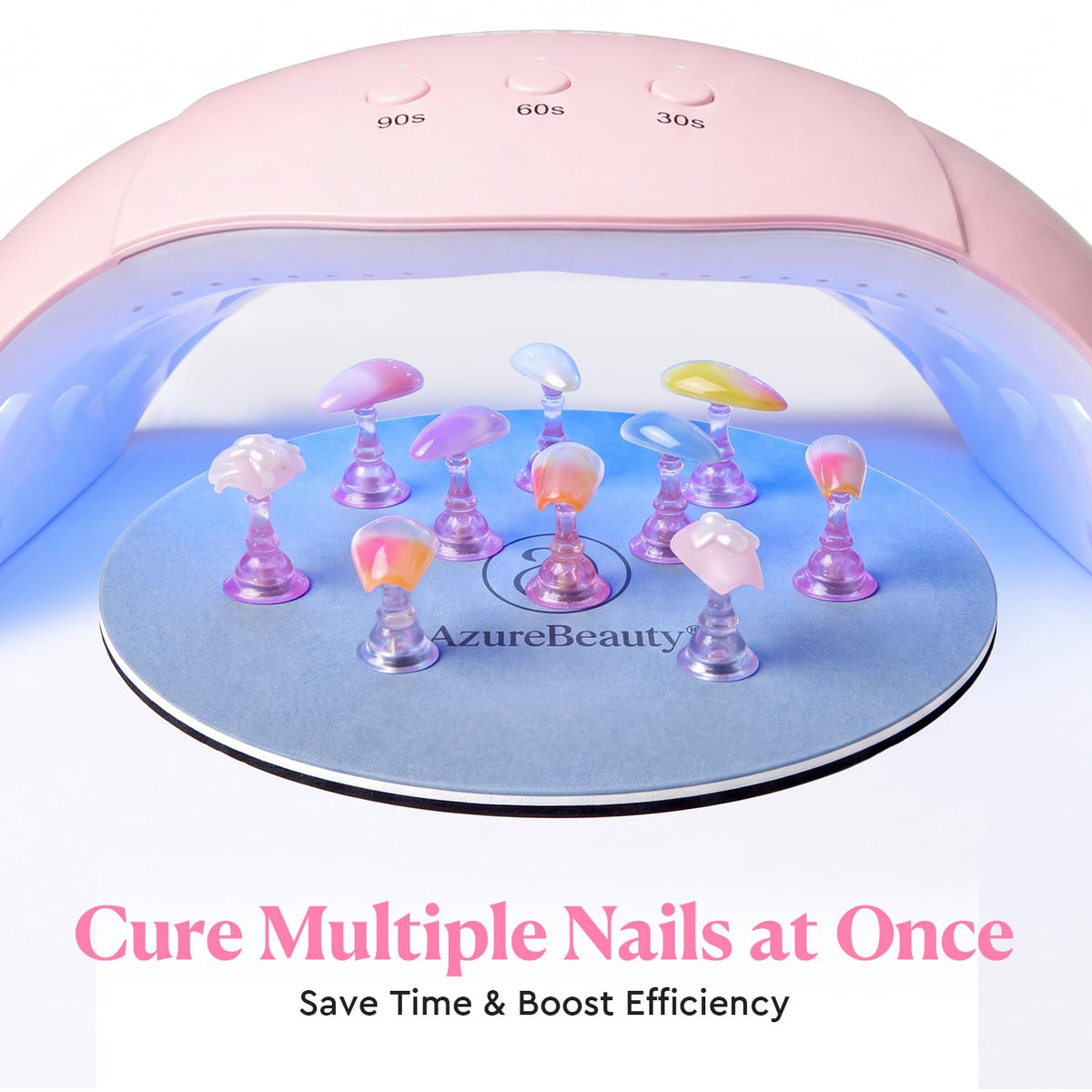 Nail art practice using AZUREBEAUTY Nail Stand Set