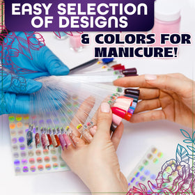 Nail art practice using Novsix swatch sticks for ombre effects