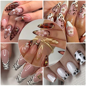 Nail art stickers used on artificial nails