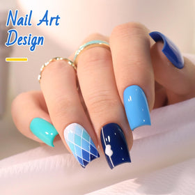 Nail art tools alongside Double Rhythm Gel Polish set