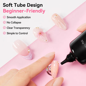 Nail art tools alongside Makartt 3D Nail Gel