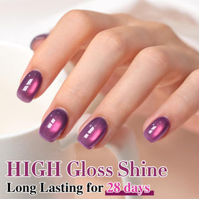 Nail art using Double Rhythm Cat Eye Gel Polish