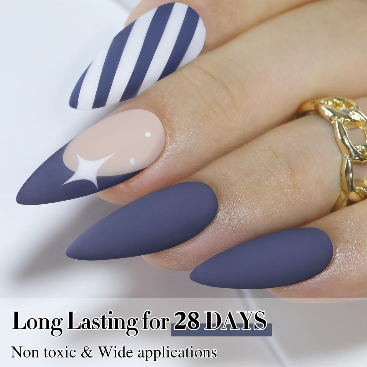 Nail art using Double Rhythm Gel Nail Polish