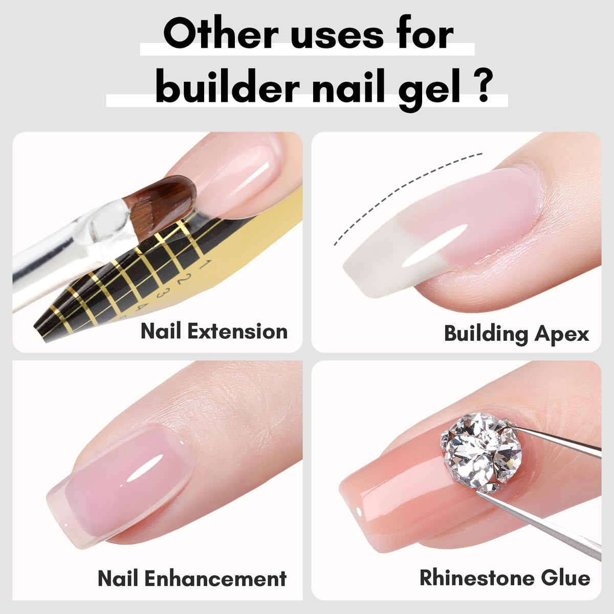 Nail art using Makartt Builder Nail Gel
