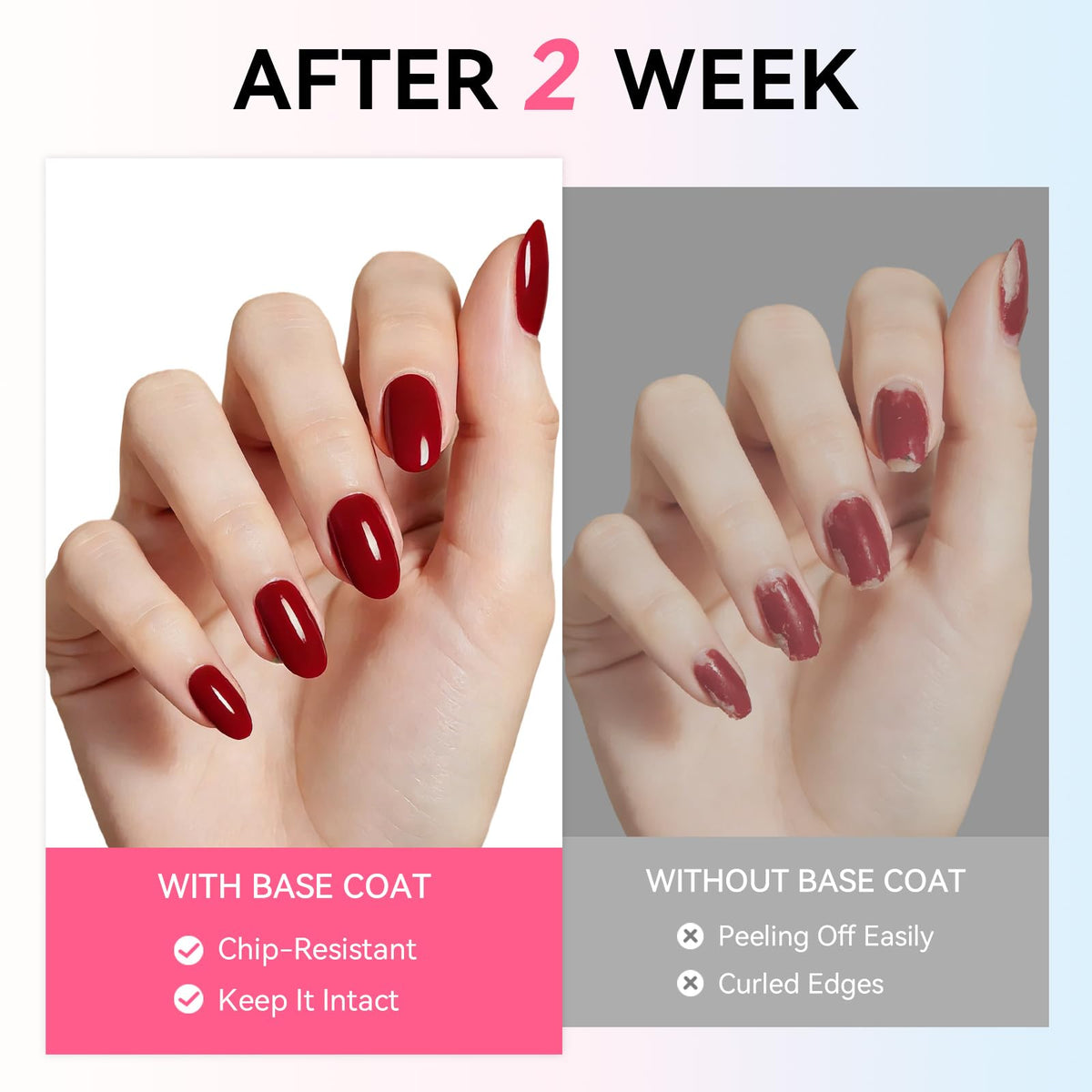 Nail art using Makartt Hema-Free Gel Base Coat
