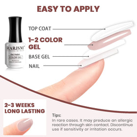 Nail art using RARJSM Nude Gel Nail Polish