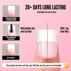 Nail artist using NOVO OVO French Short Square Nail Tips