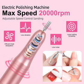 Nail brush and decorative glitters from DouborQ kit