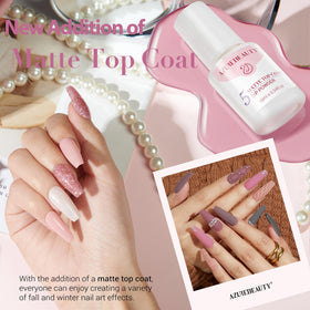 Nail brush and file from AZUREBEAUTY dip powder kit