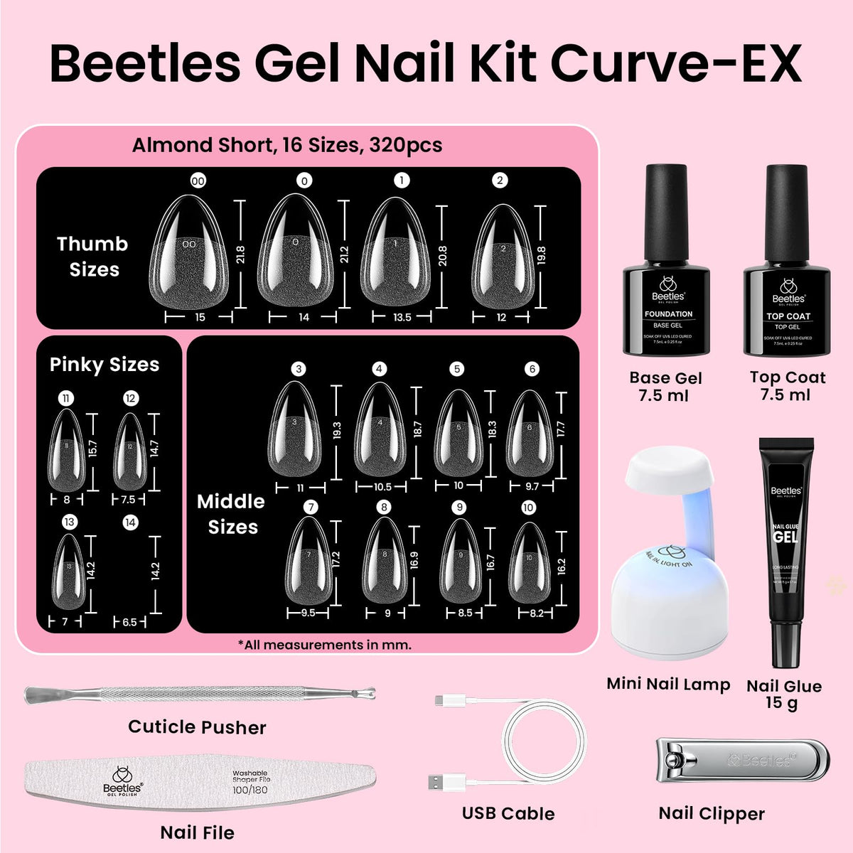 nail clipper and file included in beetles Gel Nail Kit