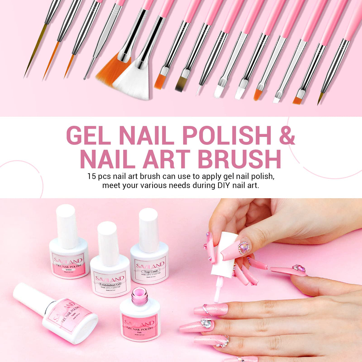 Nail decorations included in SAVILAND kit